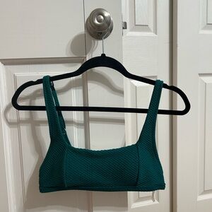 Shade & Shore Teal Textured Bikini Top